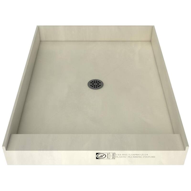 Tile Redi 4837CPVC Redi Base 37" x 48" Rectangular Shower Base with - Brushed Nickel
