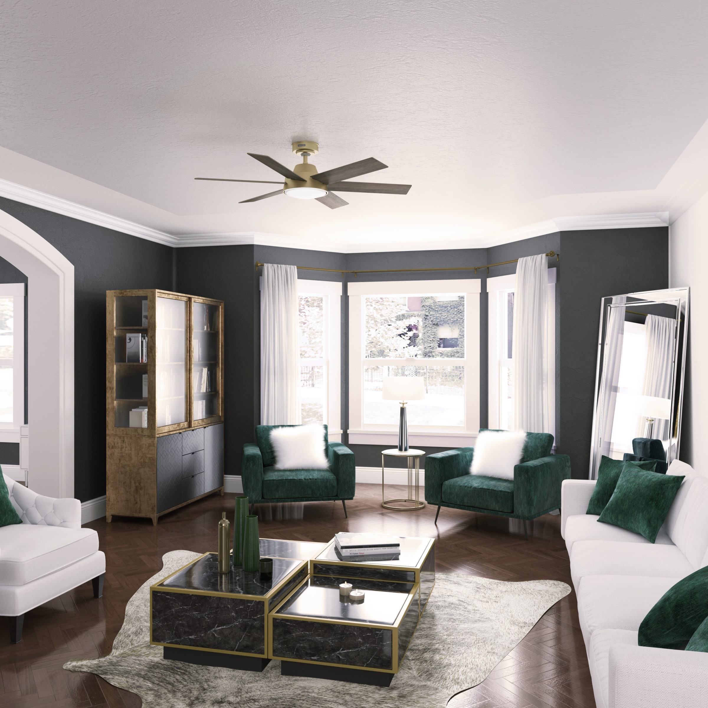 Hunter 52" Donatella Ceiling Fan with LED Light & Remote