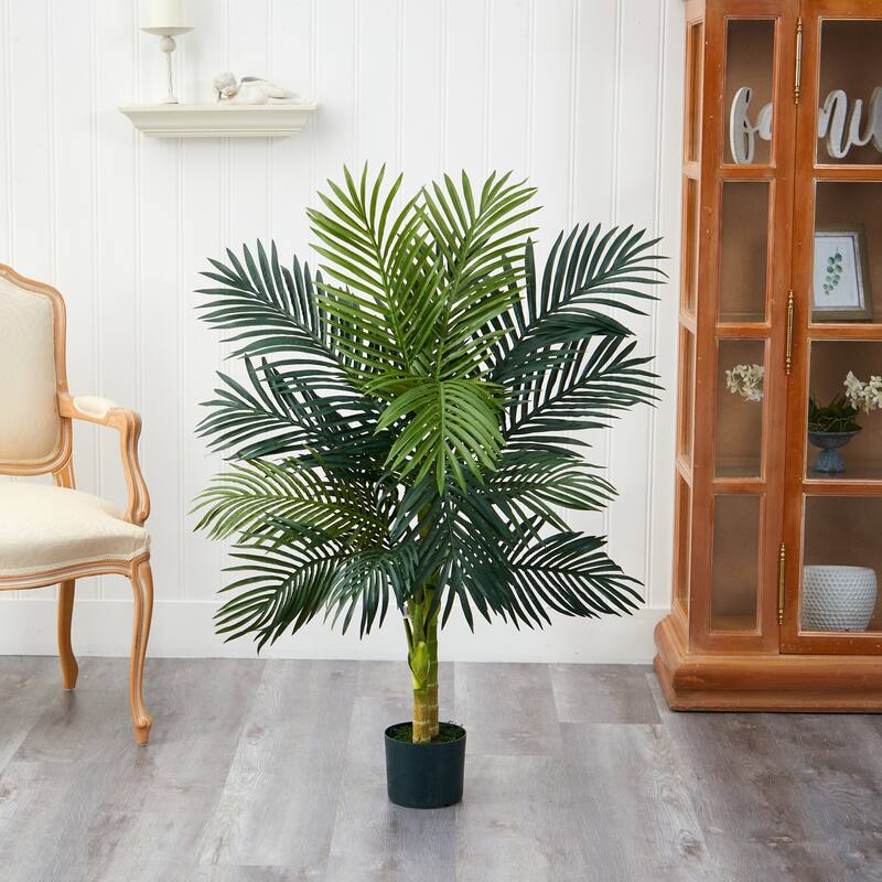 Artificial Palm Tree 4ft Indoor Outdoor Golden Cane Tree Decor - 4ft.