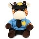preview thumbnail 1 of 4, DolliBu Giraffe Big Eye Police Officer Plush Toy with Cop Uniform - 6 inches