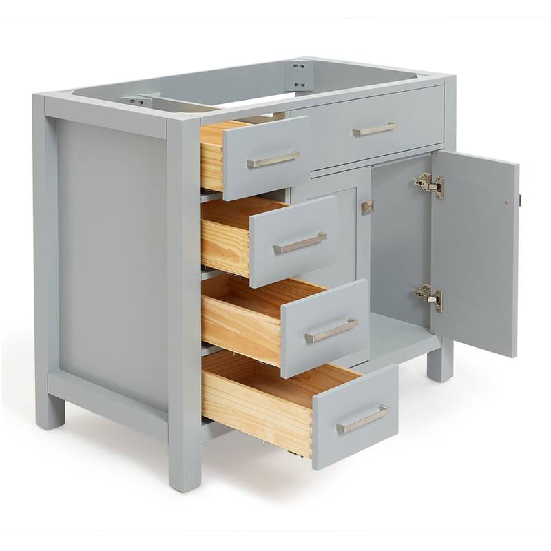 Ariel H036S-R-BC Bristol 36" Single Free Standing Right Offset Vanity
