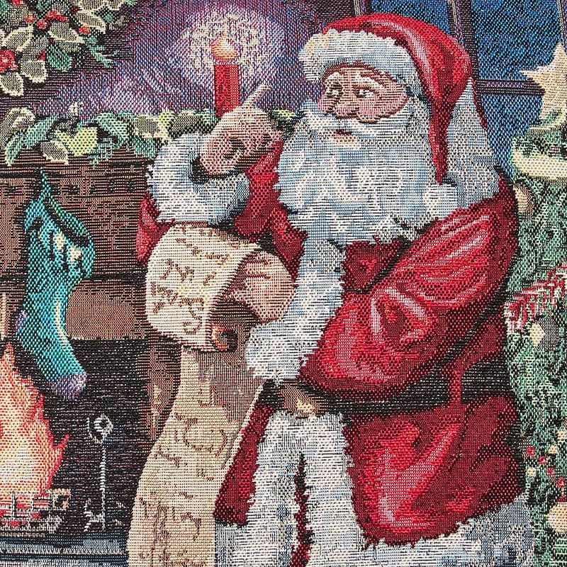 Violet Linen Seasonal Xmas Christmas Holiday Bliss Pattern Decorative Cushion Cover