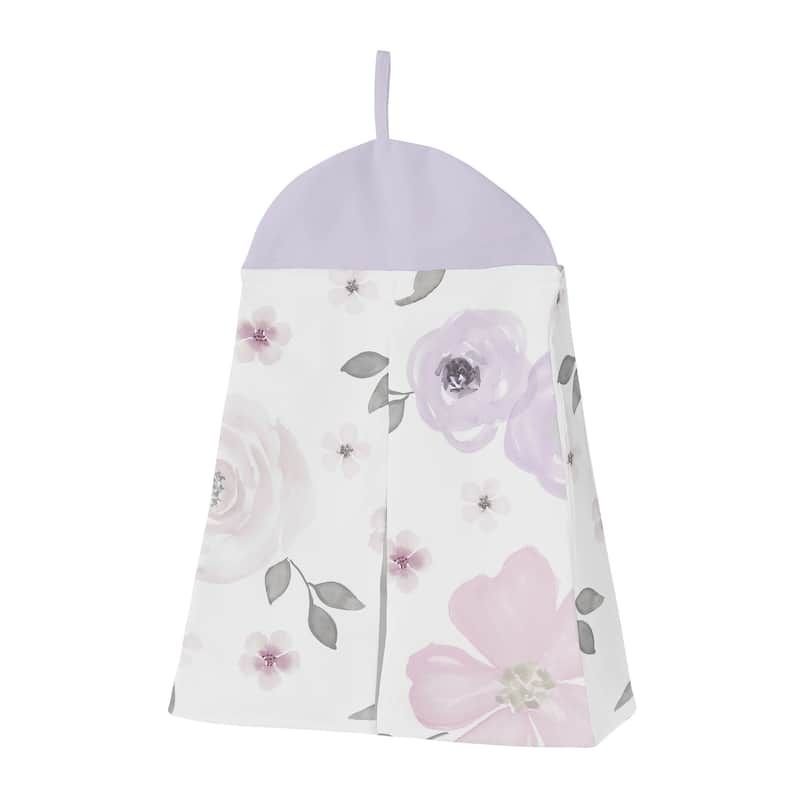 Sweet Jojo Watercolor Floral Lavender Shabby Chic 4-piece Nursery Crib Bedding Set