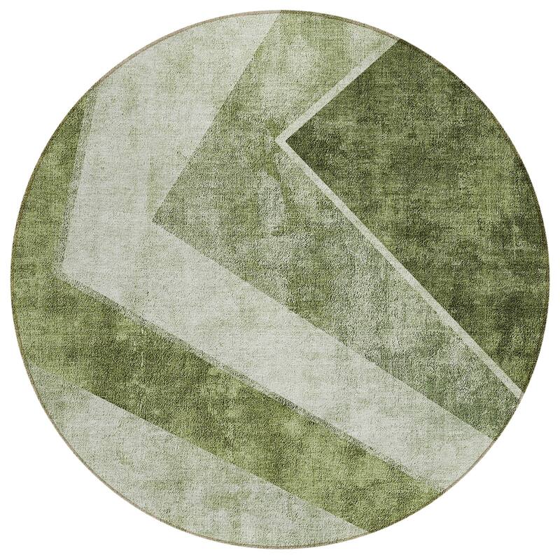 Machine Washable Indoor/ Outdoor Chantille Modern Geometric Rug