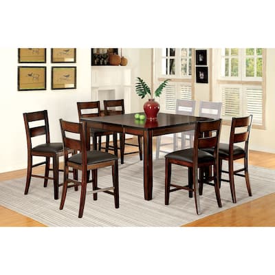 Counter Height Dining Set in Dark Cherry