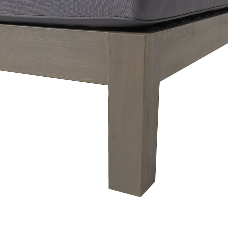 Roomfitters X-Back Corner Bench with Coffee Table, Outdoor Wooden Patio Sofa with Cushions for Garden or Porch