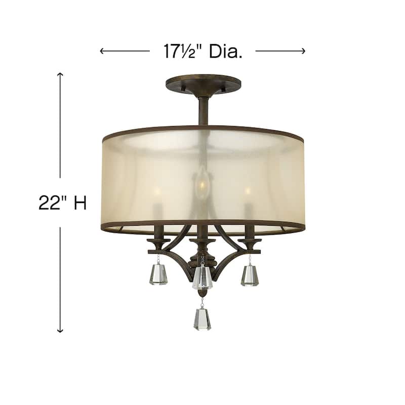 Fredrick Ramond 3 Light 1 Tier Drum Chandelier from the Mime
