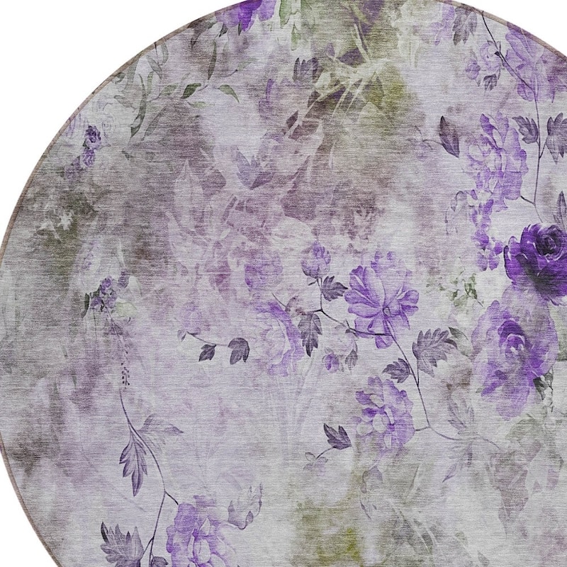 HomeRoots Floral Transitional Rectangle Outdoor Rug