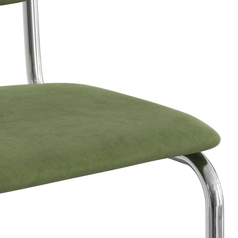 Hayward Velvet Side Chair Chrome Frame (Set Of 2)