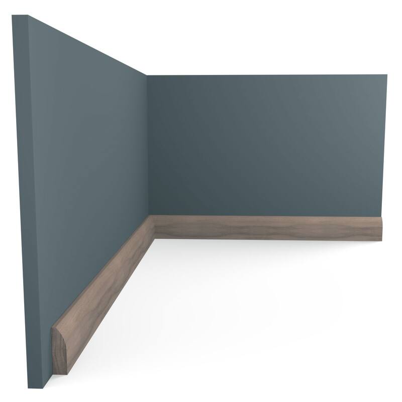WM827: 3/8-in D x 1-1/4-in W x 96-in L Americraft Solid Hardwood Stain Grade Modern Stop Moulding