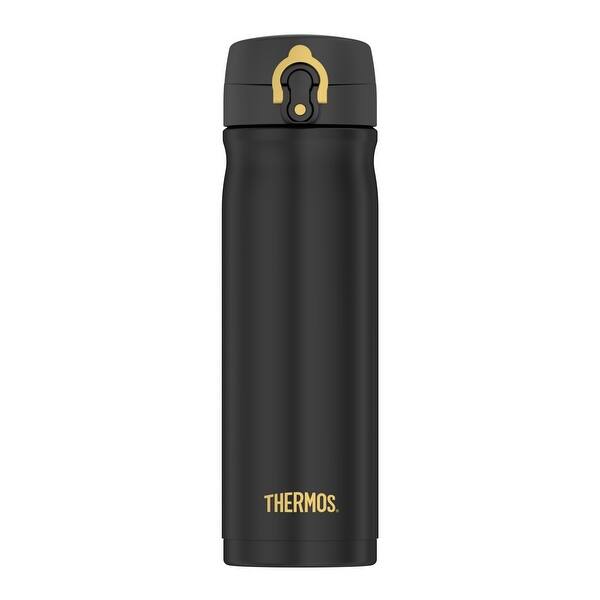 Shop Thermos 16 Ounce Stainless Steel Direct Drink Double Wall Sport Bottle Black Overstock 30922296