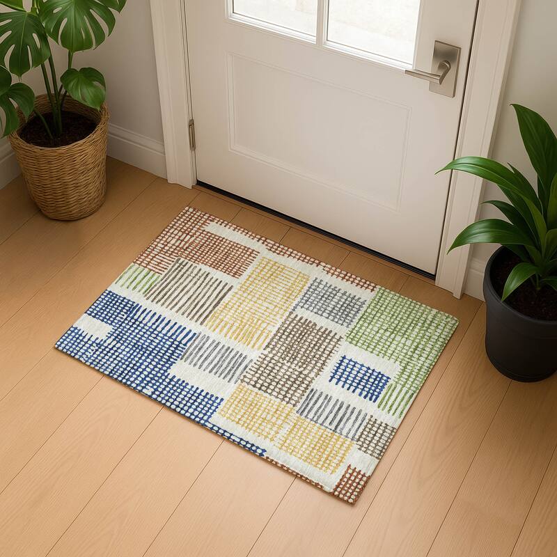 Premium Washable Super Soft Casual Modern Mayfield Rug - Putty - 1'8" x 2'6"