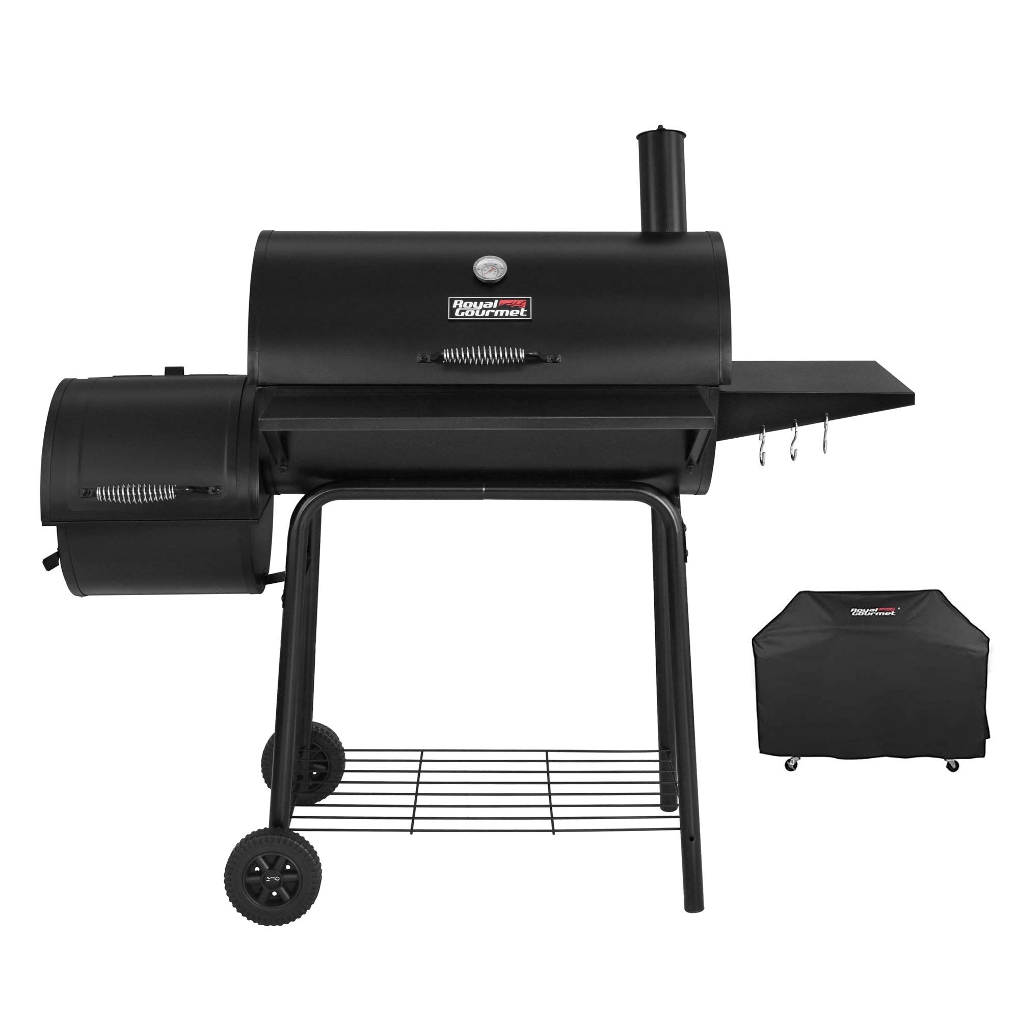 CC1830SC Charcoal Grill Offset Smoker with Cover, 811 Square