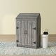 preview thumbnail 9 of 19, DH BASIC Jody Farmhouse Adjustable 4-Shelf Double-Door Shoe Cabinet with Lift-top Storage by Denhour