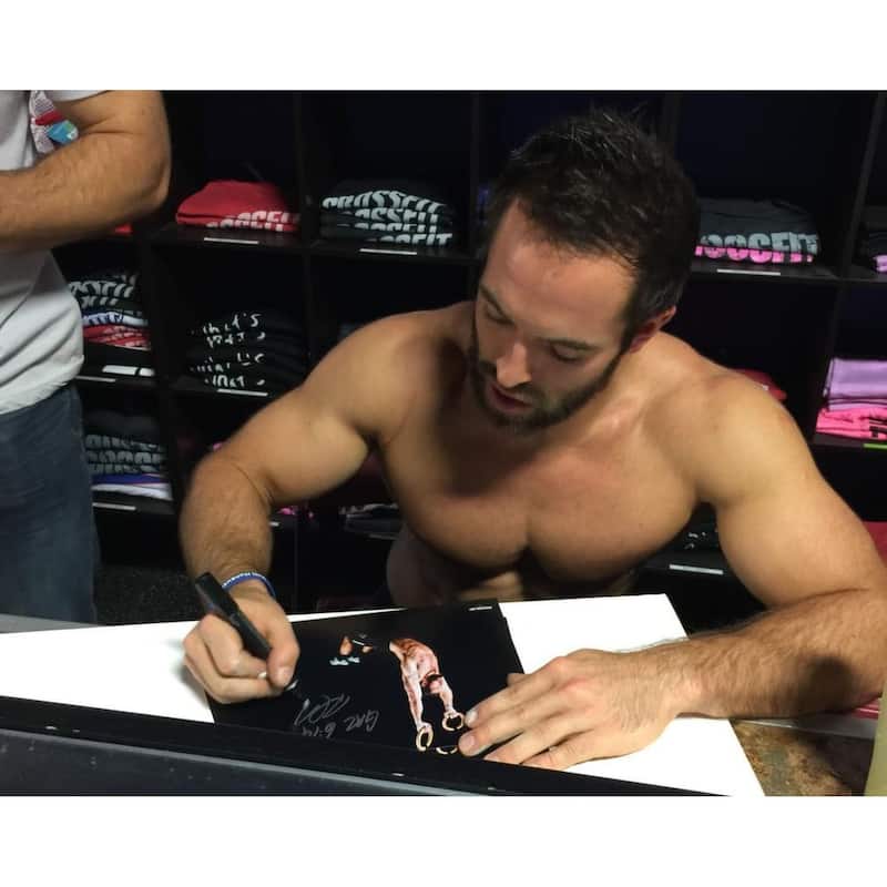 Rich Froning Jr Autographed Fitness Signed Muscle Up 8x10 Photo JSA COA - 8'6" x 11'6"