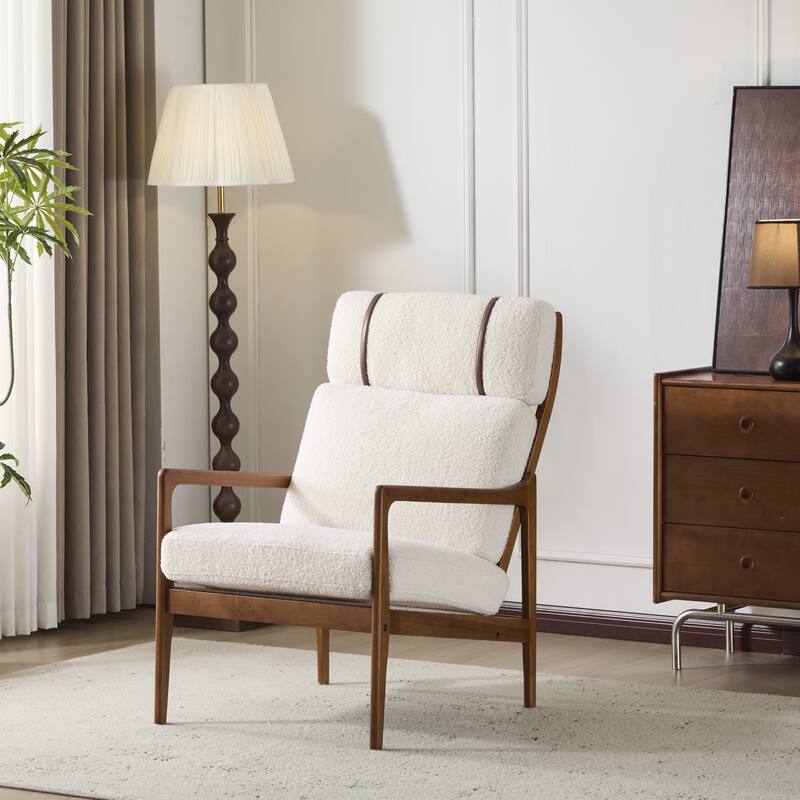 Christopher Knight Home - Jennie Tall-Back Wood Armchair with Ergonomic Comfort for Any Room