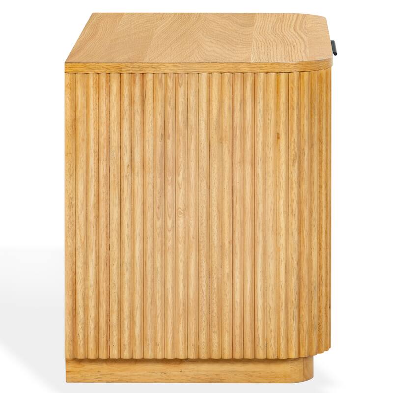 SAFAVIEH Couture Barrymore Reeded Wood 1-Drawer Nightstand