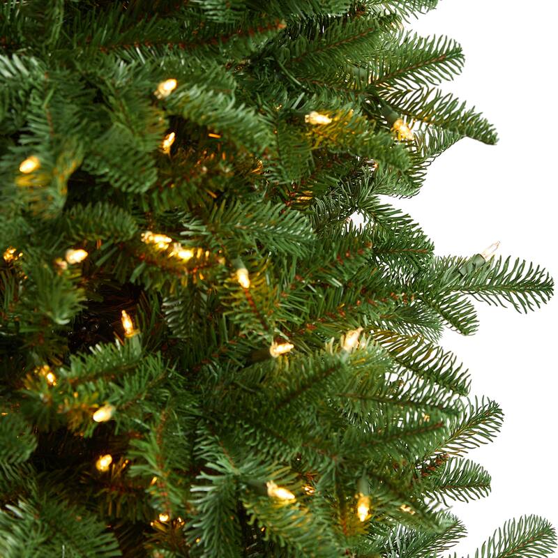 7’ Pre-Lit South Carolina Fir Artificial Christmas Tree, Clear LED Lights - 7 Foot