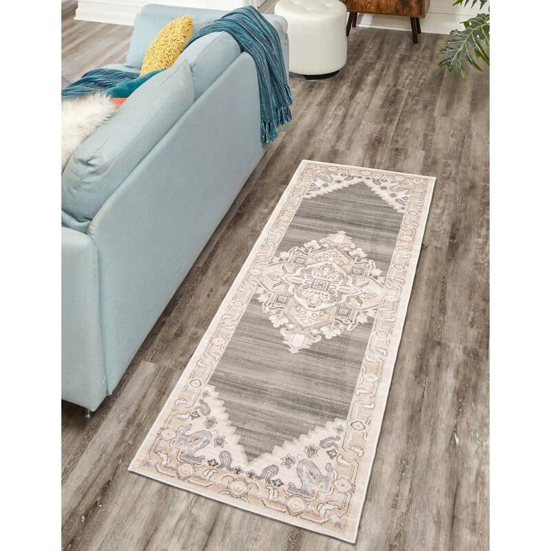 ECARPETGALLERY Machine Woven Addie Beige Area Rug
