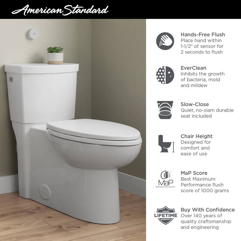 American Standard Cadet 1.28 GPF Toilet Tank Only - Left Hand Lever