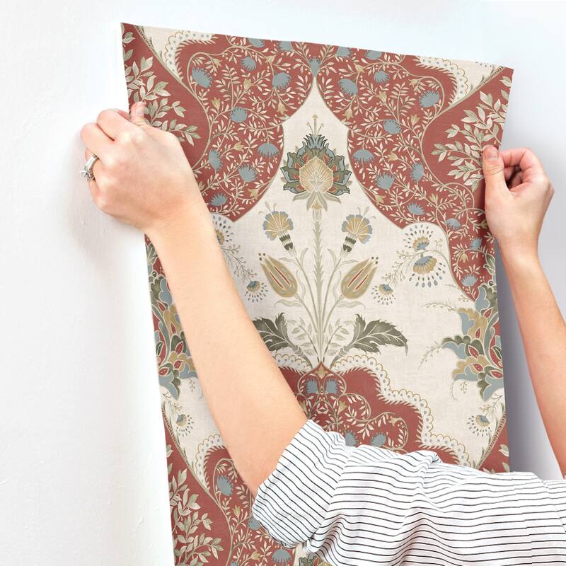 A-Street Prints Auden Ruby Floral Grandeur Wallpaper