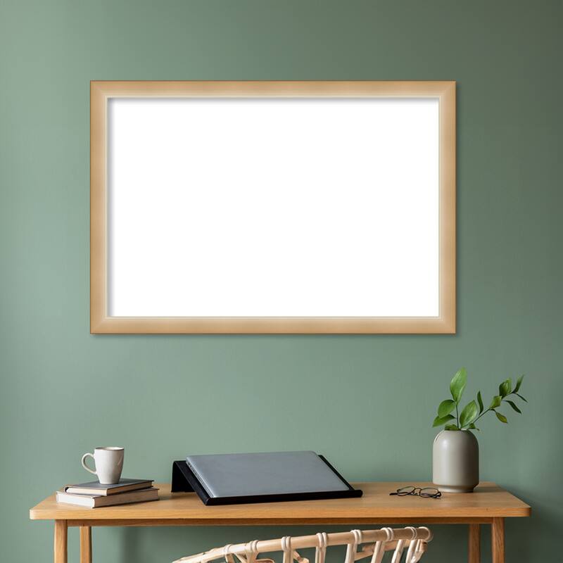 Amanti Art Eva Black Silver Narrow Framed Dry Erase Magnetic Board