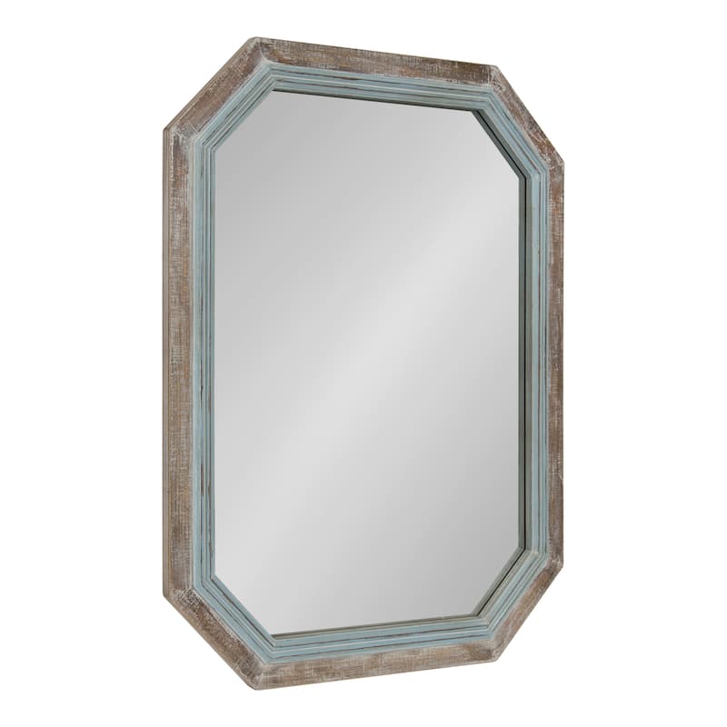 Kate and Laurel Palmer Wood Octagon Wall Mirror - 28x36