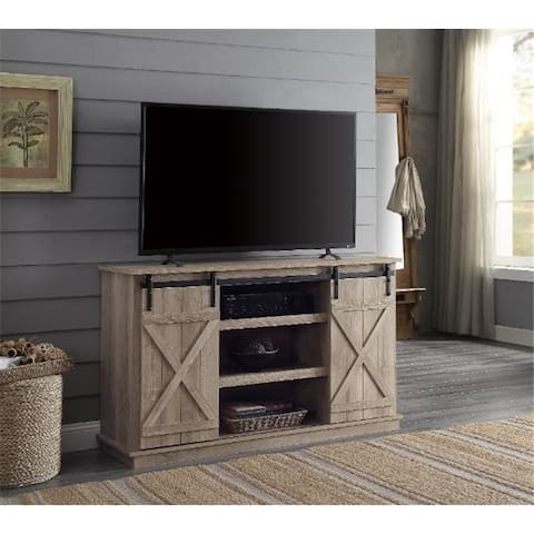 Industrial Bellona TV Stand, Oak Finish,54"L x 16"W x 32"H,for TVs Up To 60"