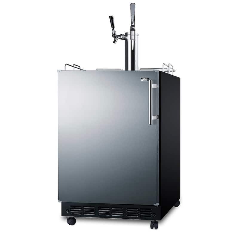Summit SBC7BRCM2LHD 24" Wide 5.3 Cu. Ft. Free Standing Double Tap