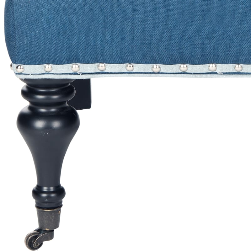 SAFAVIEH Kassie Steel Blue Arm Chair - 27.6" x 36.8" x 35" - 28Wx37Dx35H