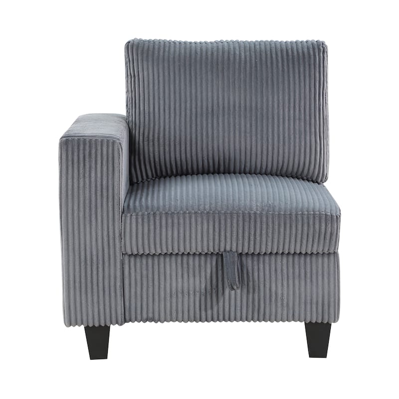 Kenlis Corduroy Living Room Loveseat with Storage