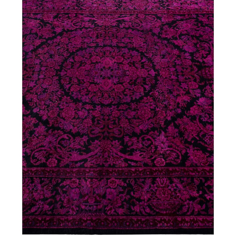 Overdyed One-of-a-Kind Hand-Knotted Area Rug - Purple - 4' 2" x 6' 3"