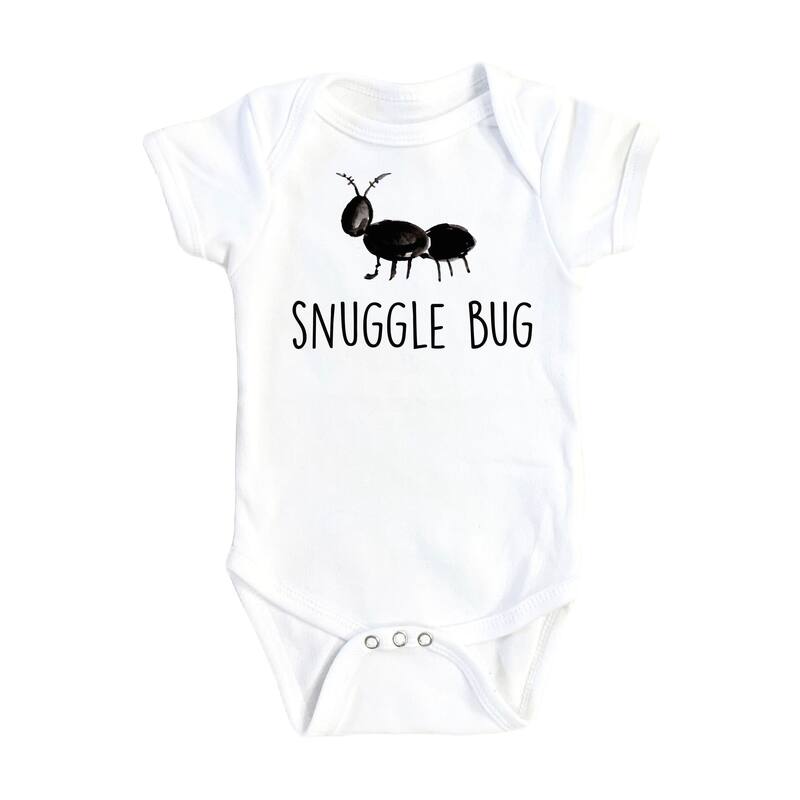 Ant Snuggle Bug - Baby Boy Girl Clothes Infant Bodysuit Funny Cute Newborn - White - 3-6M