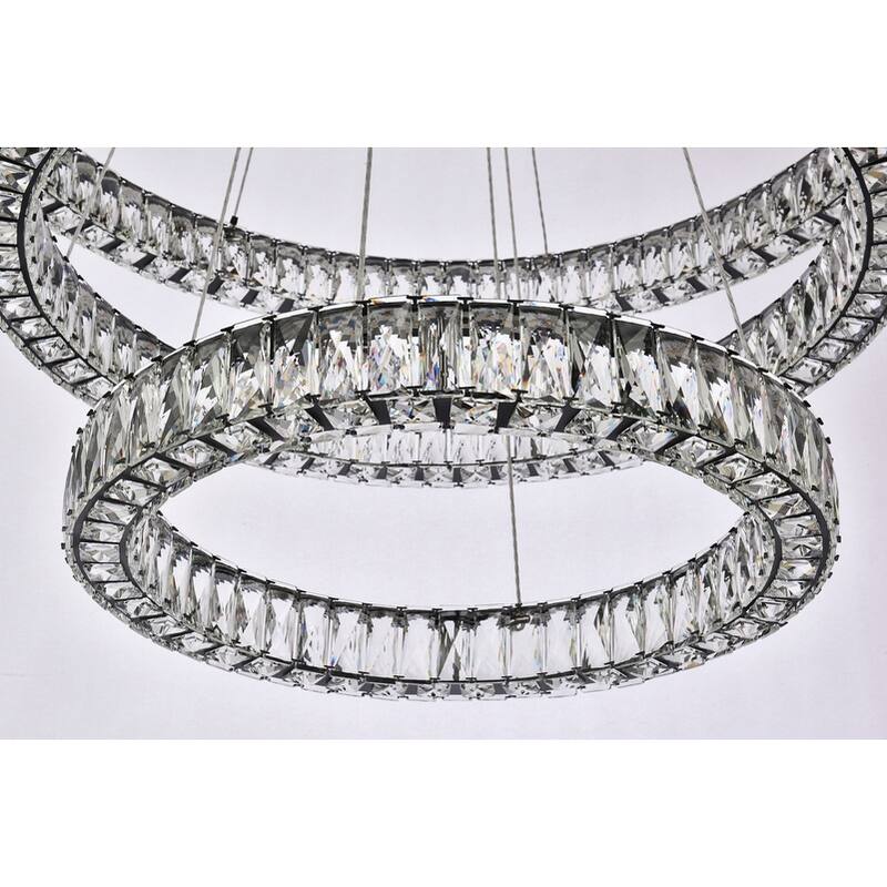 Indigo Home 41 inch LED triple ring chandelier