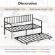 preview thumbnail 3 of 7, Costway Twin Metal Daybed Sofa Bed with Trundle & Lockable Casters for