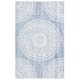 preview thumbnail 30 of 39, SAFAVIEH Handmade Ebony Dialita Medallion Wool Rug 4' x 6' - Blue/Ivory - Rectangle