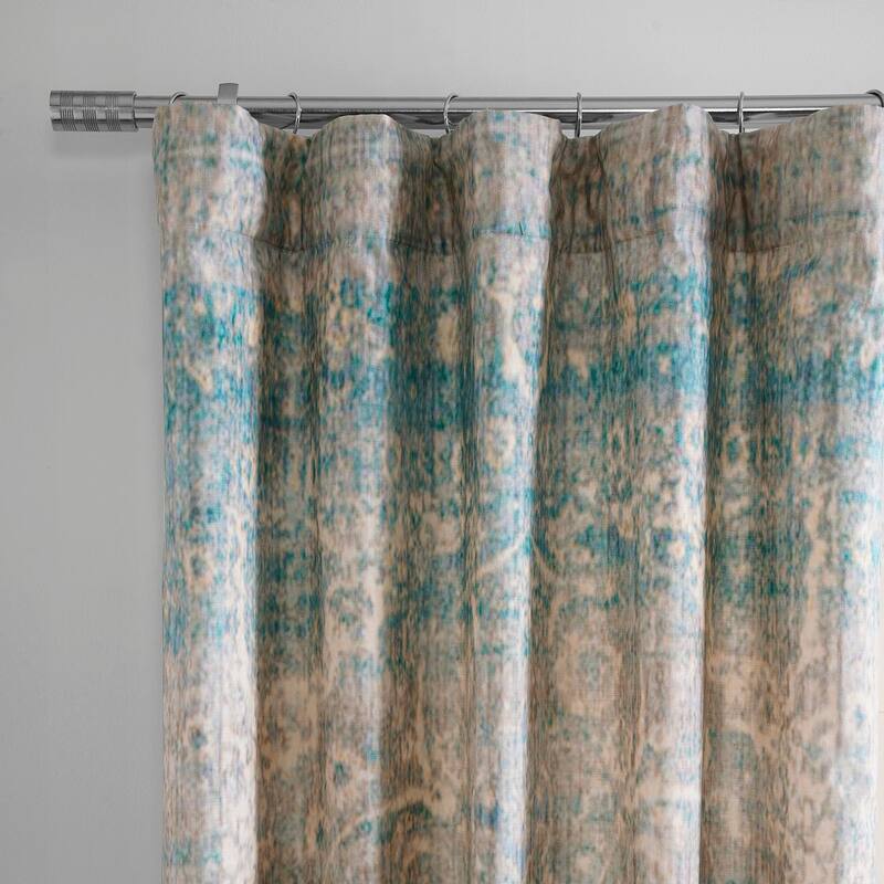 Exclusive Fabrics Textured Cotton Printed Curtains for Bedroom and Living room (1 Panel)
