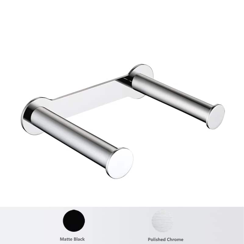 Wall Mount Double Rods Toilet Paper Holder 2 in 1 Tissue Holder