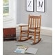 preview thumbnail 3 of 38, Youth Rocking Chair with Brown/White/Black Slat for patio kids bedroom