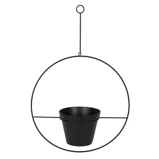 Kate and Laurel Opyd Circular Plant Holder and Pot