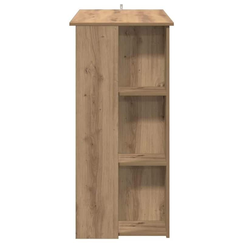 vidaXL Bar Table Artisan Oak Engineered Wood Medium Bar Table - 40.2 x 19.7 x 40.7 in