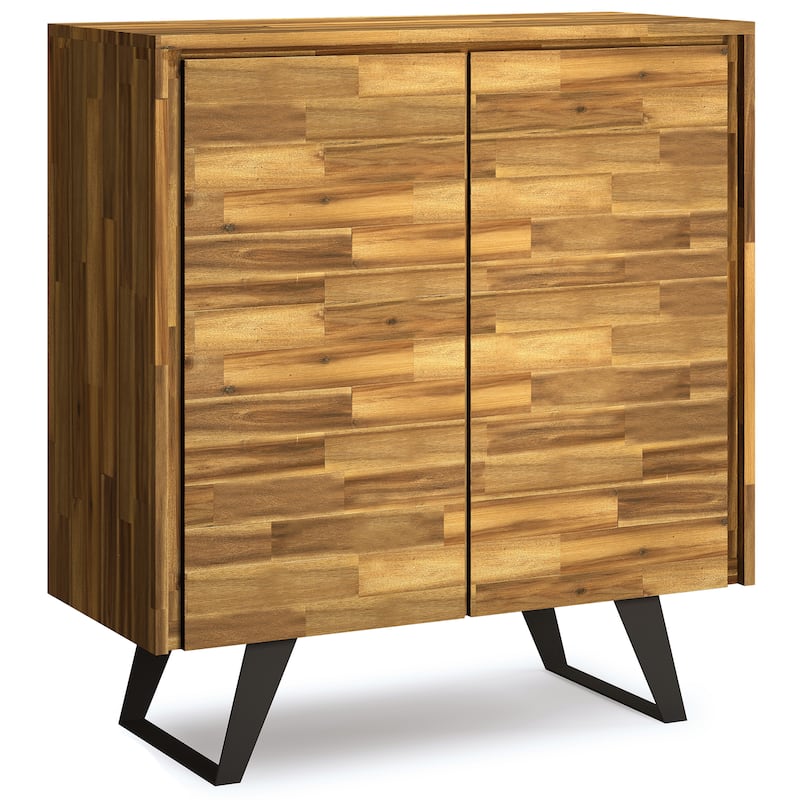 WYNDENHALL Mitchell SOLID WOOD and Metal 39 inch Wide Modern Industrial Medium Storage Cabinet - 39"w x 17"d x 42" h