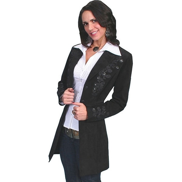 thigh length coat womens