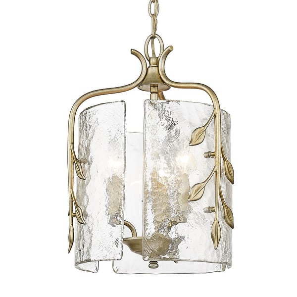 slide 2 of 8, Golden Lighting 3160-3P HWG Calla 3 Light 13" Wide Pendant White Gold