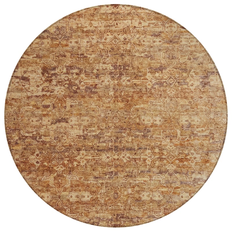 Machine Washable Indoor/ Outdoor Traditional Harmony Chantille Rug