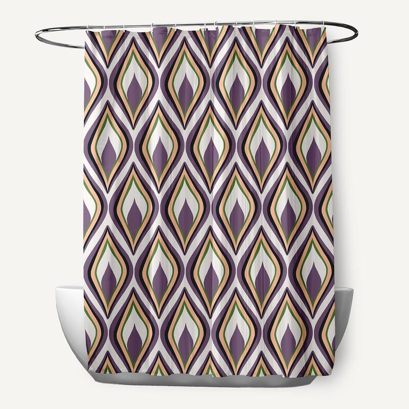 Feathers Shower Curtain - Larkspur