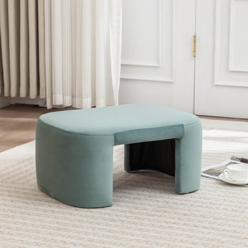 SEYNAR Modern Velvet Rectangle Accent Ottoman
