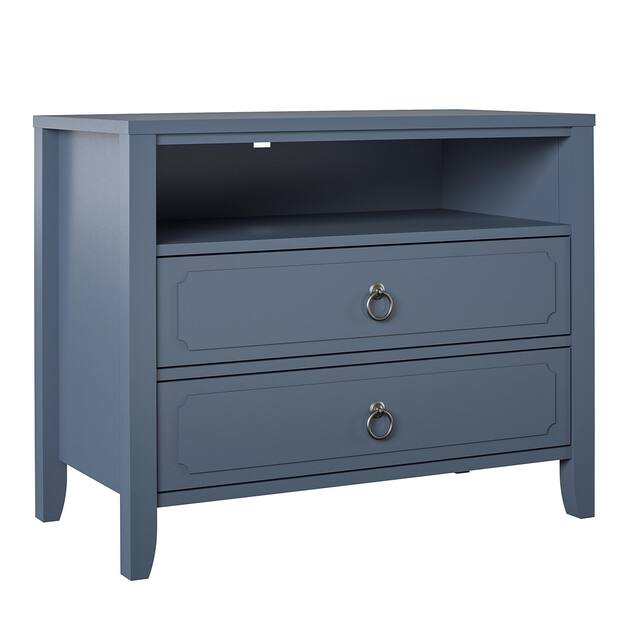 The Novogratz Her Majesty 2 Drawer Nightstand - Blue