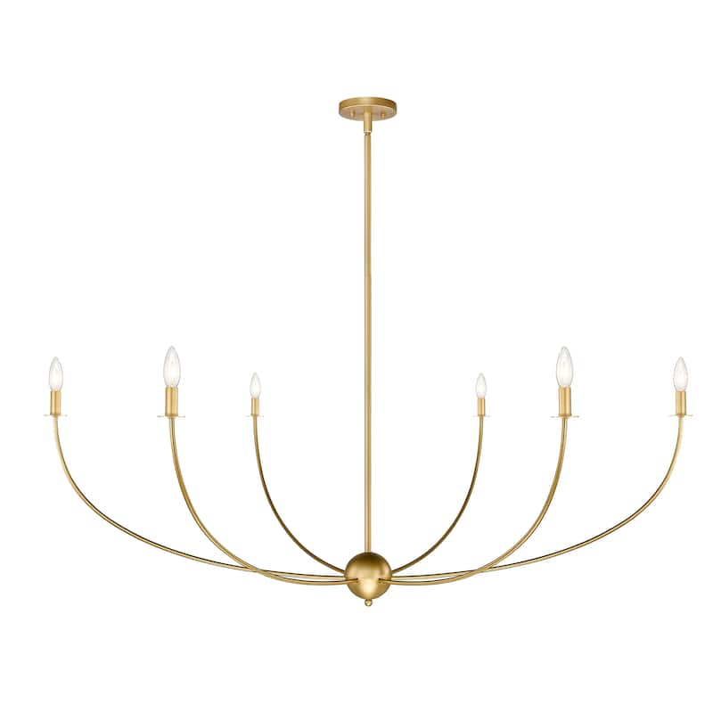 Shannon by Z-Lite 6 Light Chandelier in Rubbed Brass