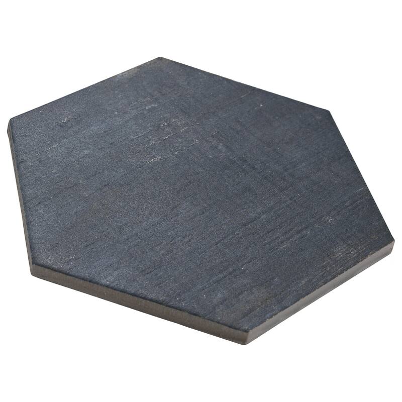 Merola Tile Retro Mini Hex Blue 7" x 8" Porcelain Floor and Wall Tile